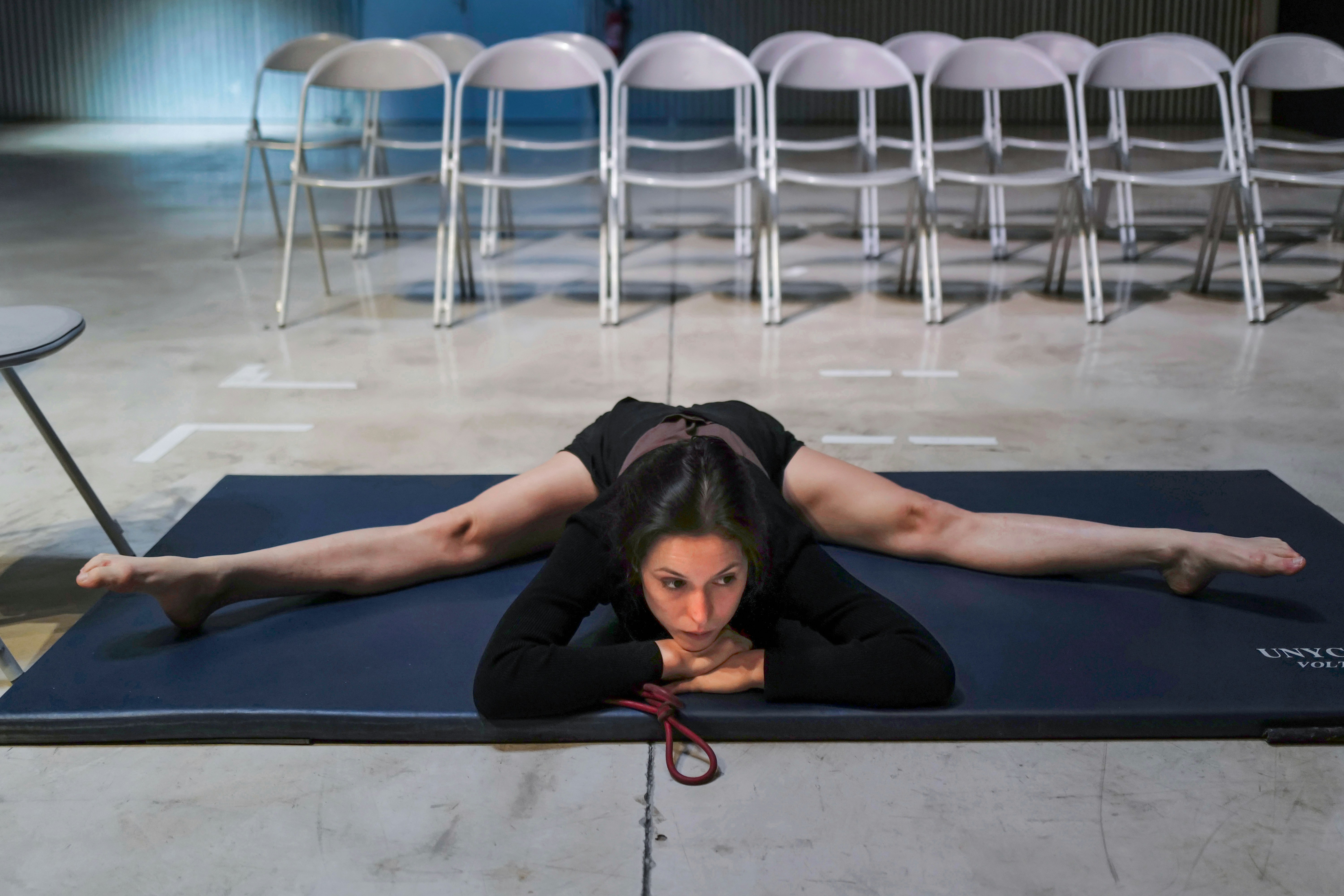 Person meditating or doing yoga